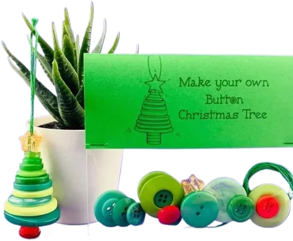 DIY Christmas Button Ornament Making Set - Snowman/Santa/Angel, Fun Holiday Craft Kit for All Ages, Ideal Xmas Tree Hanging Decor & Festive Gifts (30 pcs-A)