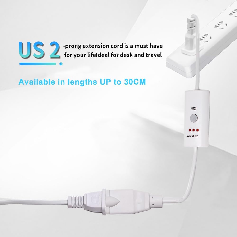 HNB Auto Off Timer, Lenth 30cm (12inch) for Indoor Small Appliances, Electric Oil Melt Warmer Wax Melt Warmer Wax Melter Fragrance Lamp Oil Warmer Burner (Timer 3D-30cm)