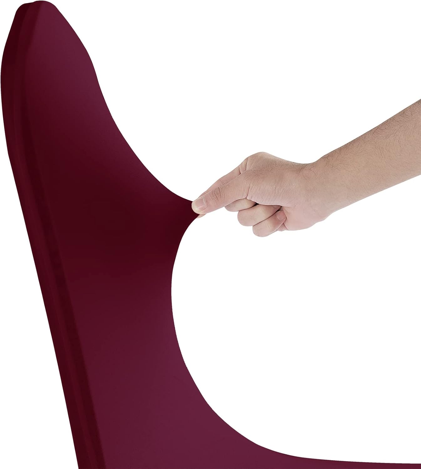 SUPERO Burgundy Chair Cover, 12PCS Waterproof Stretch Polyester Spandex, Universal Fit Protector for Dining, Outdoor, Party, Banquet, Wedding Event, Hotel