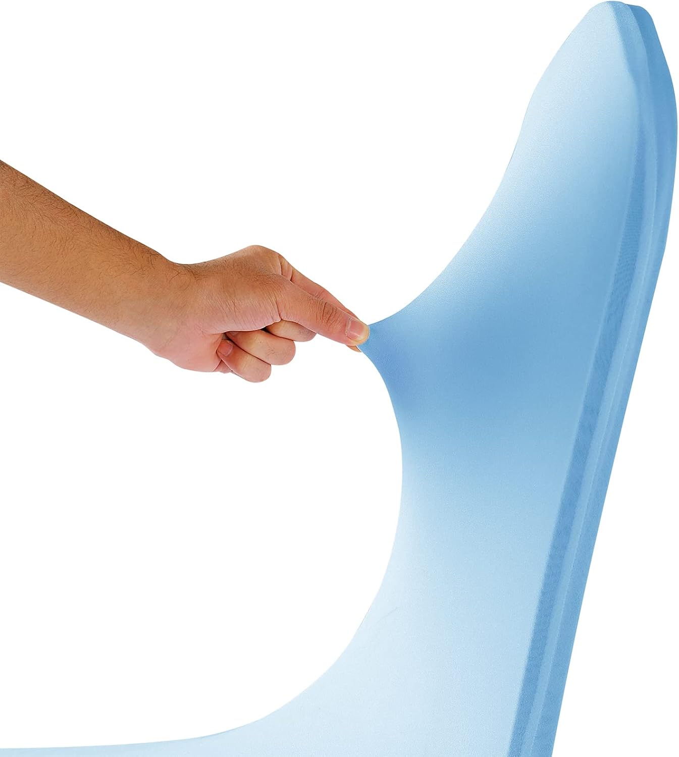 Spandex Chair Covers, 12PCS, Washable Protector for Living Room, Party, Banquet, Wedding, Hotel (Blue Mist)