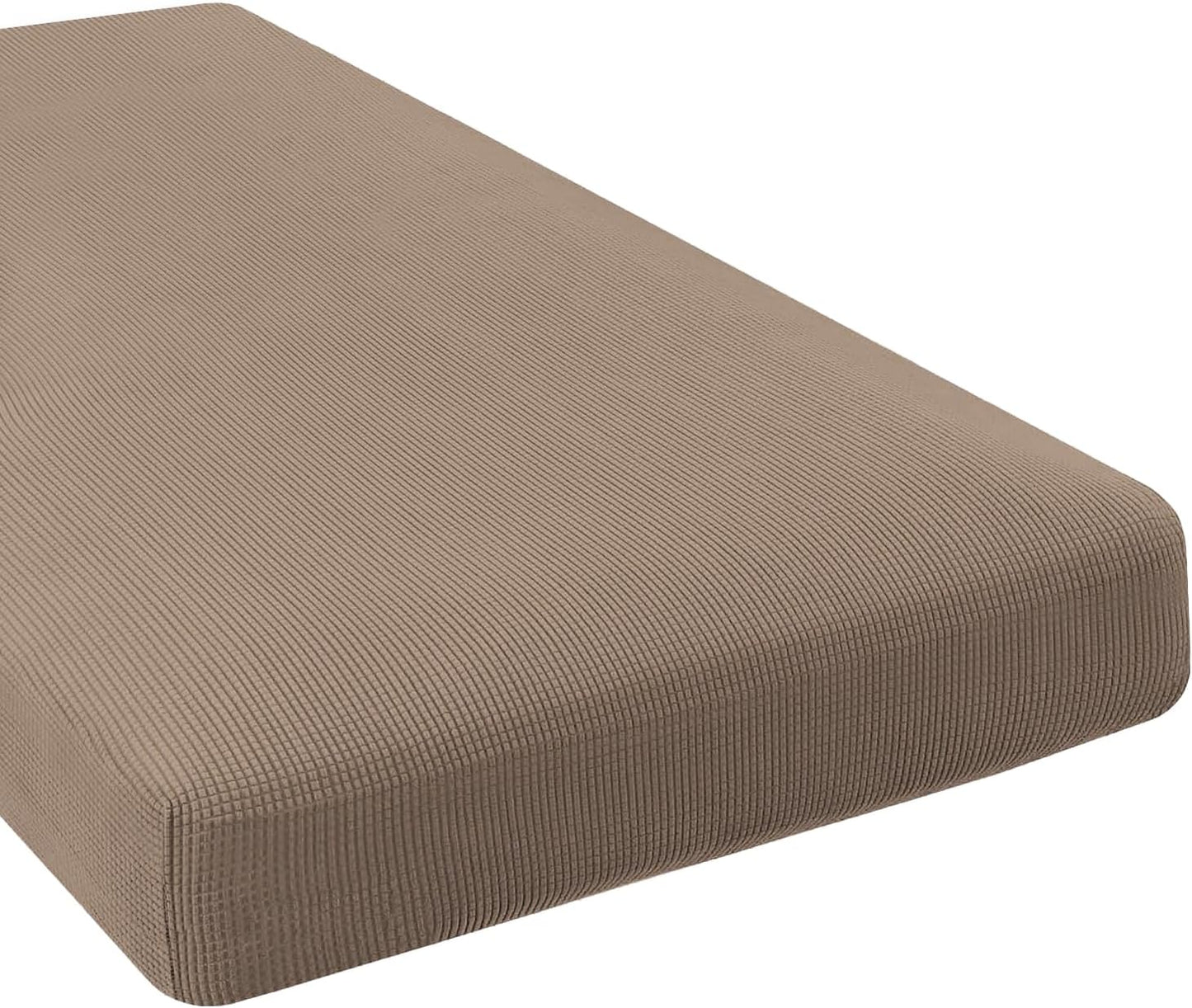 H.VERSAILTEX Super Stretch Individual Chaise Cover Sectional Couch Covers for L Shaped Sofa Both Left/Right Featuring Thick Jacquard Textured Twill Fabric (1 Piece Chaise Cover, Macchiato)