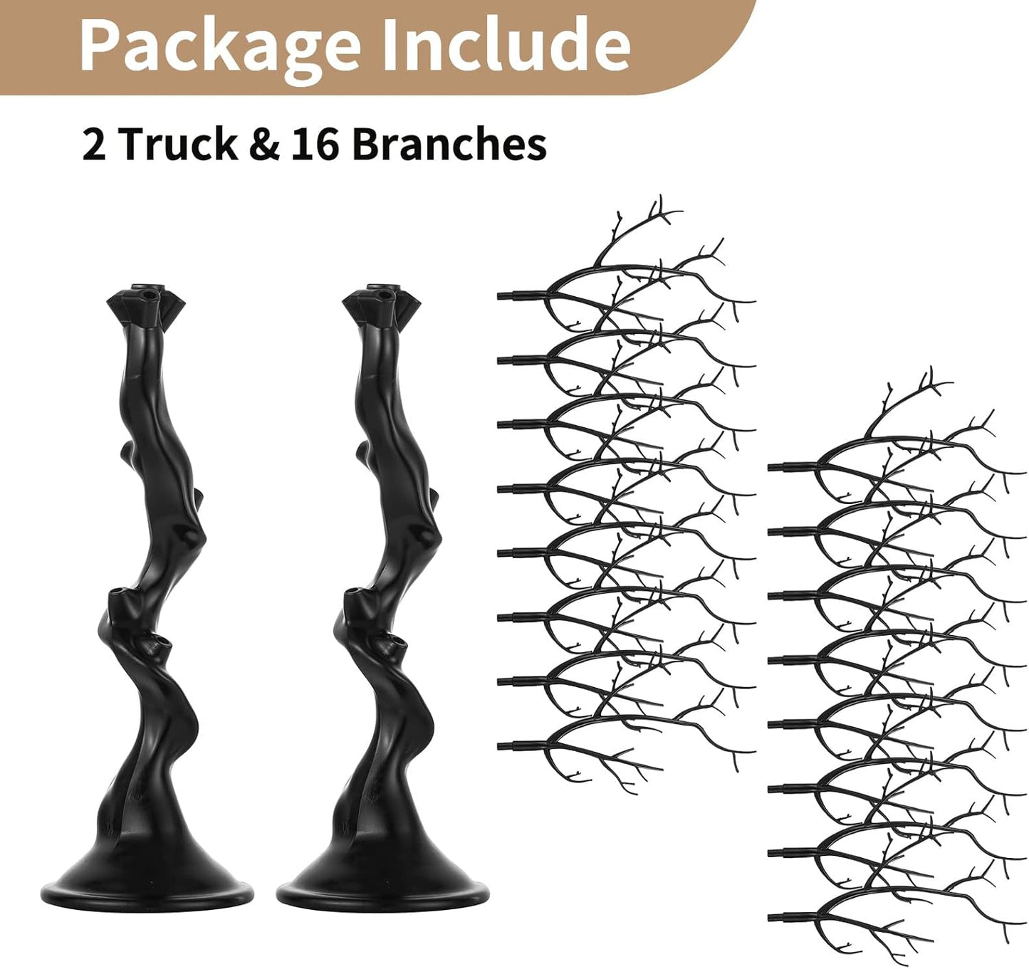 NUPTIO Black Halloween Tree Branch: Artificial 22.8 inch Tall Manzanita Tree Christmas Centerpiece Wedding Centerpieces for Tables - Decorative Ornament Display Tree for Decoration Weddings (2 Pc)