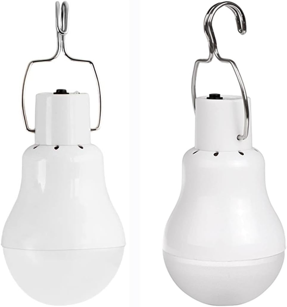 Solar Light Bulb Portable 350LM Solar Powered Camping Light Led Lantern Outdoor for Lamp Light Hiking Fishing Tent Indoor Shed Chicken Coop Hurricane Emergency with USB Chargeable