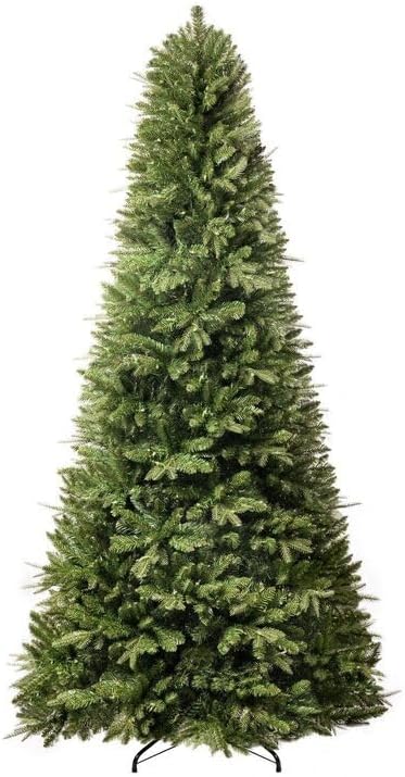 Naomi Home 7.5ft Christmas Tree with Lights, Realistic Fir Prelit with 1746 Branch Tips, 550 Warm Lights and Metal Stand, Aritificial Tree, +ürbol De Navidad