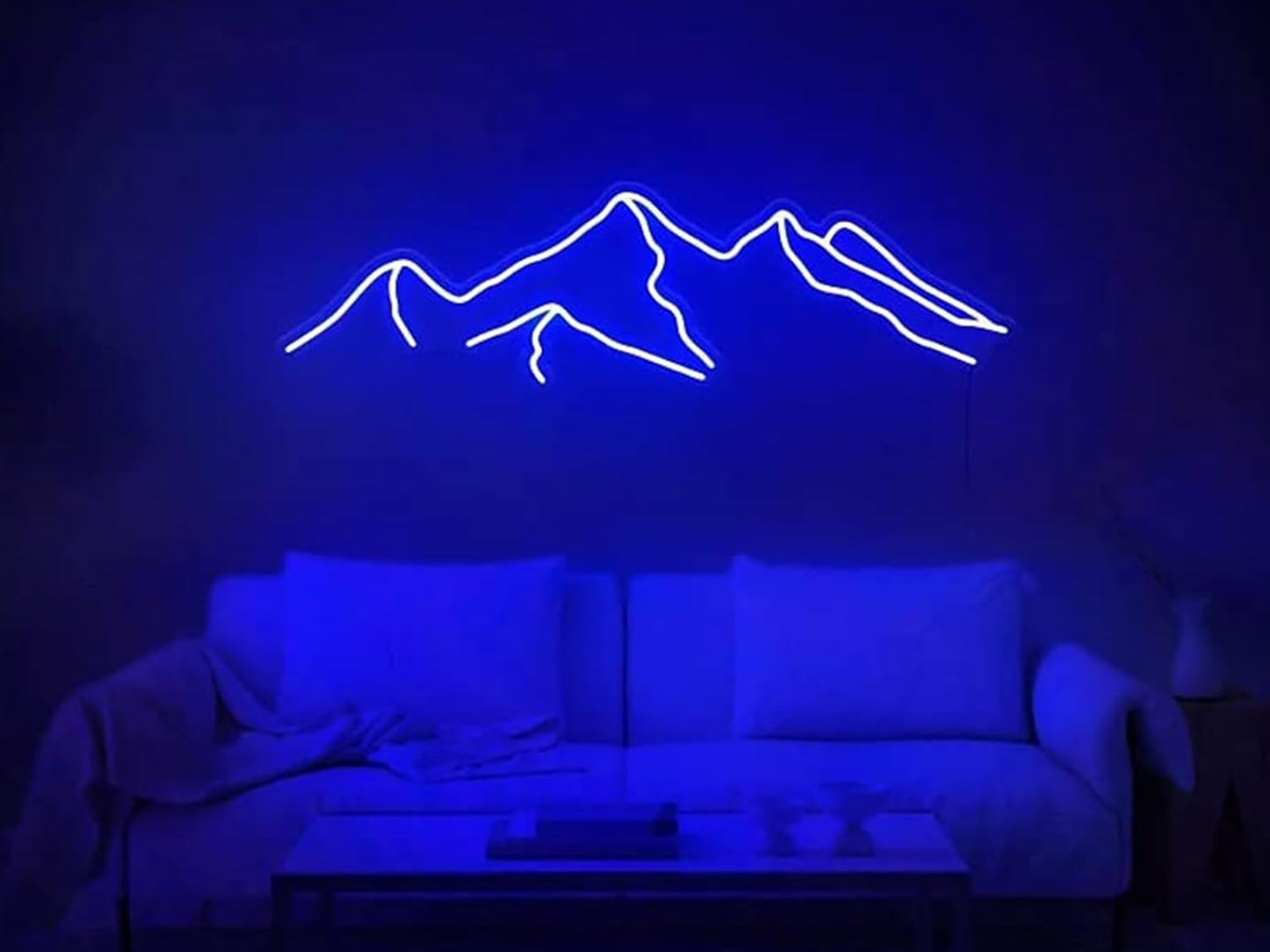 Ulalaza LED Decorative Lights USB Mountains Sunrise Sunset Led Neon Signs Home Decoration Wall Art Holiday Gift Brightness Adjustable 16.5''x9.5''