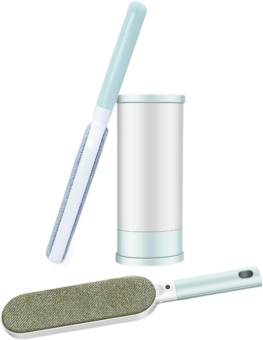 Double Sided Self-Cleaning Pet Hair Remover for Laundry, Dog Hair Remover, Cat Hair Remover, Pet Lint Roller Brush, Magic Cleaner Brush, Lint Brush Clothes, Pet Lint Brush A (Blue)