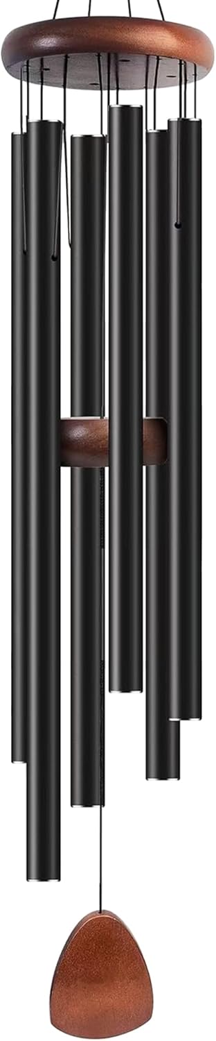 Wind Chime for Outside Deep Tone, 45 inch Large Wind Chimes, 6 Heavy Duty Tubes Aluminium Metal Extra Large Wind Chimes, Decoration for Garden, Patio, Yard, Gift for Mother's Day