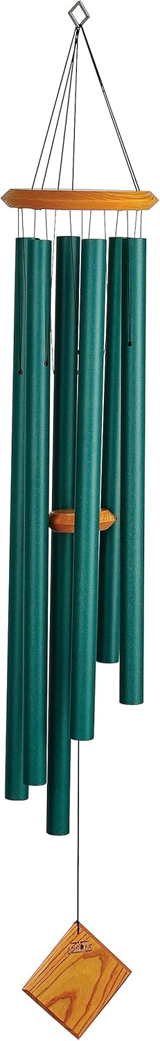 Woodstock Chimes Neptune Wind Chime for Outside 54" Large Verdigis, Deep Tone Sound for Outdoor Garden, Patio, Porch Decor, Encore Collection DCV54