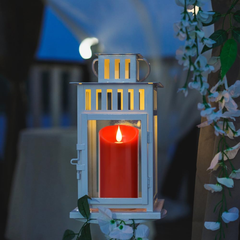 Flameless Battery Operated LED Candles 3D Wick with10key Button Remote Control 24-Hour Timer Set of 2 Electric Flickering Pillar Real Wax，Wedding, Party, Home Decoration