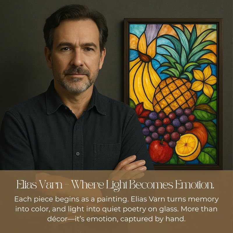 Rectangle Sun and Moon Stained Glass Suncatcher Window Hangings, Suncatchers Colorful Glass Panel Sun Catchers Gifts, Decoration for Home Garden Christmas Party Wedding