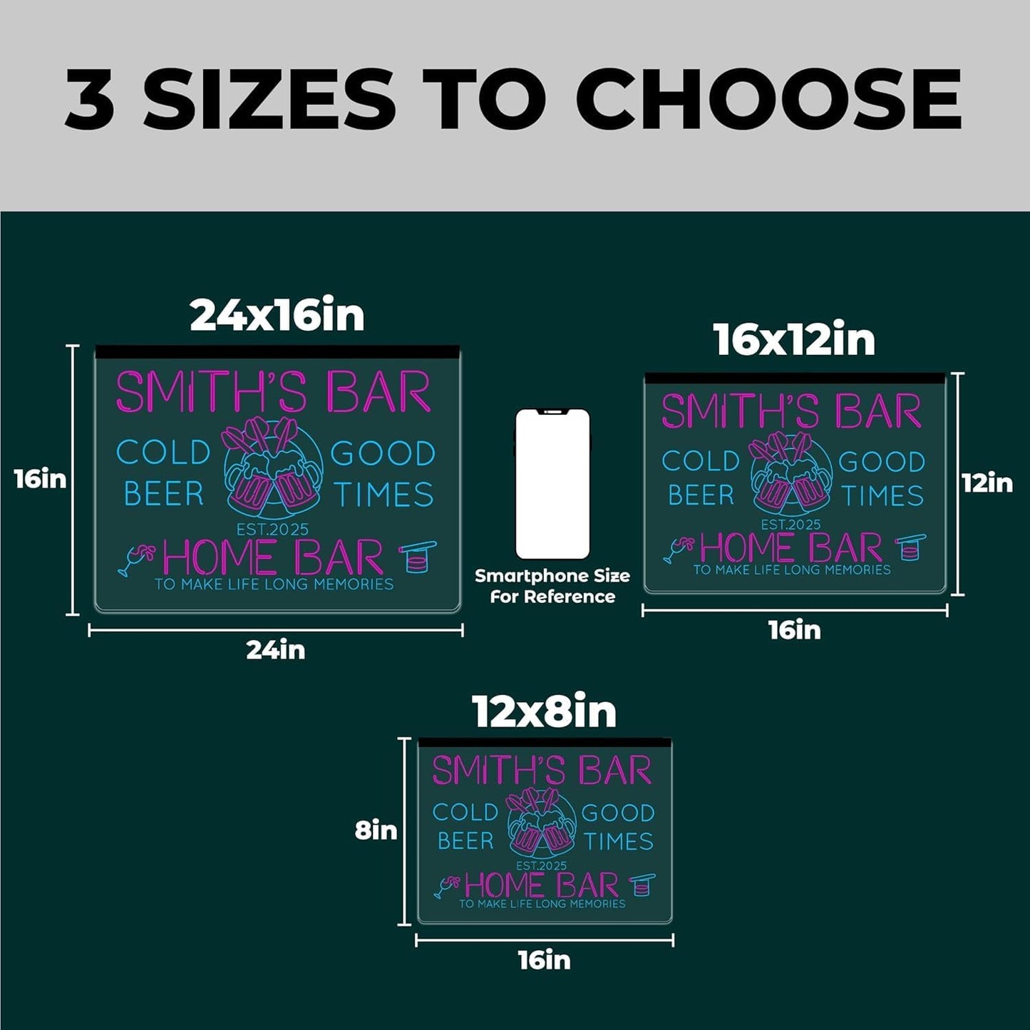 LIGHT UP LUXE Always Happy Hour Neon Sign, Bar Sign for Home Bar, Palm Tree  & Sun Wall Decor, Summer Vibes Neon Light for Patio and  Poolside