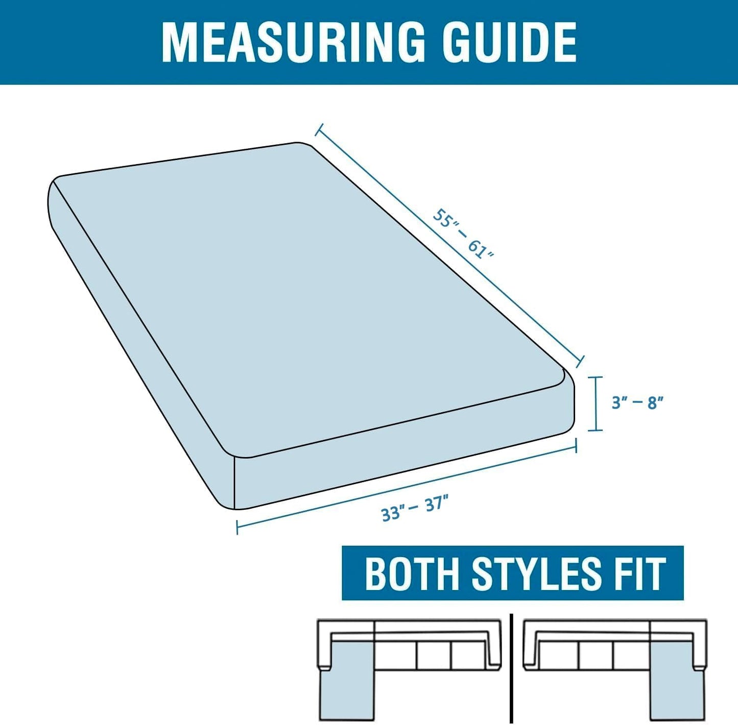 H.VERSAILTEX Super Stretch Individual Chaise Cover Sectional Couch Covers for L Shaped Sofa Both Left/Right Featuring Thick Jacquard Textured Twill Fabric (1 Piece Chaise Cover, Deep Teal)