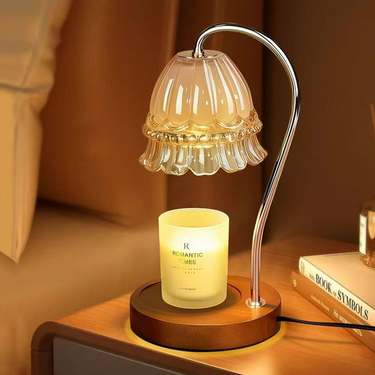 GEEZO Fragrance Candle Warmer Lamp，Electric Candle Warmer with Timer & Dimmer，Mom Christmas Birthday Gifts for Women, House Warming Gifts New Home Bedroom Decor