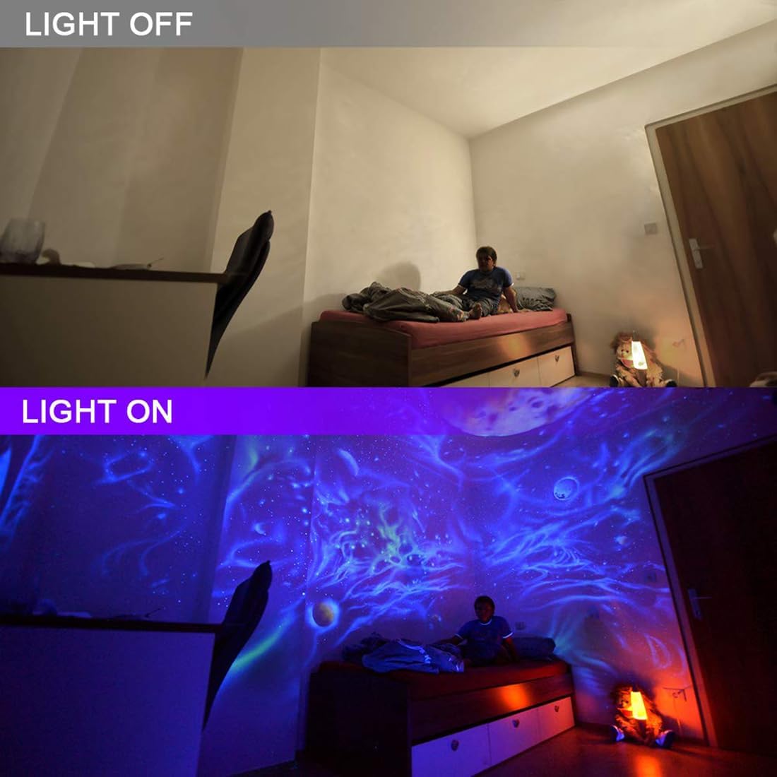 MELPO Black Light 30W LED Blacklight Flood Light Outdoor for Glow Party, Halloween Decoration, Body Paint, Fluorescent Poster, Neon Glow, IP66,US-Plug-Switch-6.7Ft Cord (4 Pack)