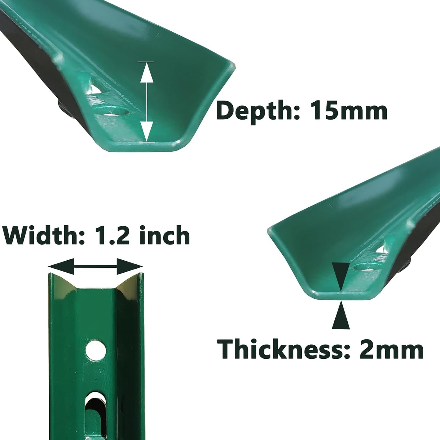 ARIFARO Fence Posts 5 Feet Sturdy Duty Metal Fencing Fencing Poles, Pack of 10, No Dig Garden T Post for Wire Fencing Steel Poles for Yard, Outdoor Wire