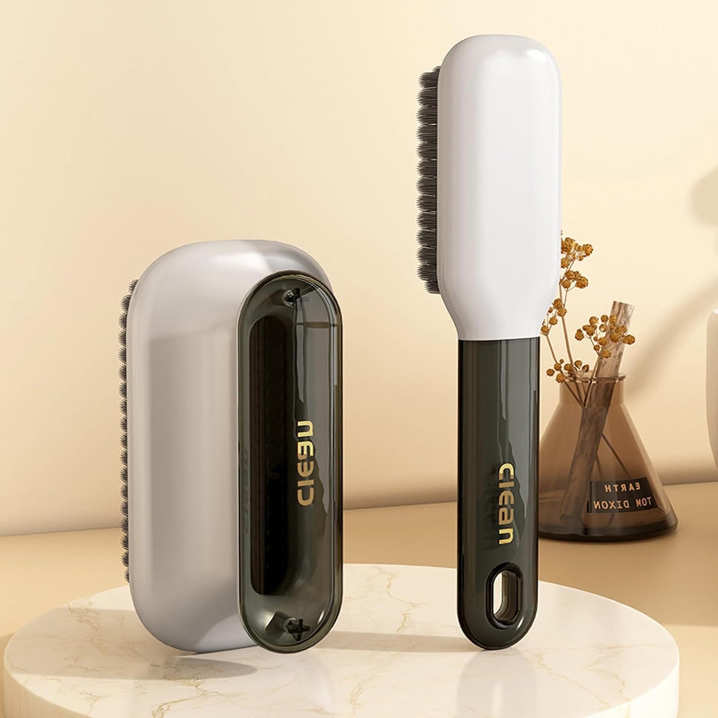 Laundry Stain Brush Household Scrub Brush Laundry Brush for Stain Removal,Soft Bristle Brush 2 Pack Stain Brush for Clothes Scrubbing Bathroom Cleaning Brush,Easy to Hold