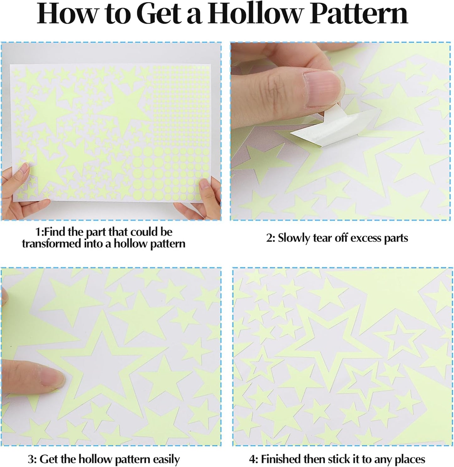 530 Glow in The Dark Stars Ceiling Stars Glow in The Dark Glow Moon and Space Wall Decals Astronaut Universe Galaxy Planet Wall Stickers Glowing Wall Stickers Kid Boys Living Room Decor