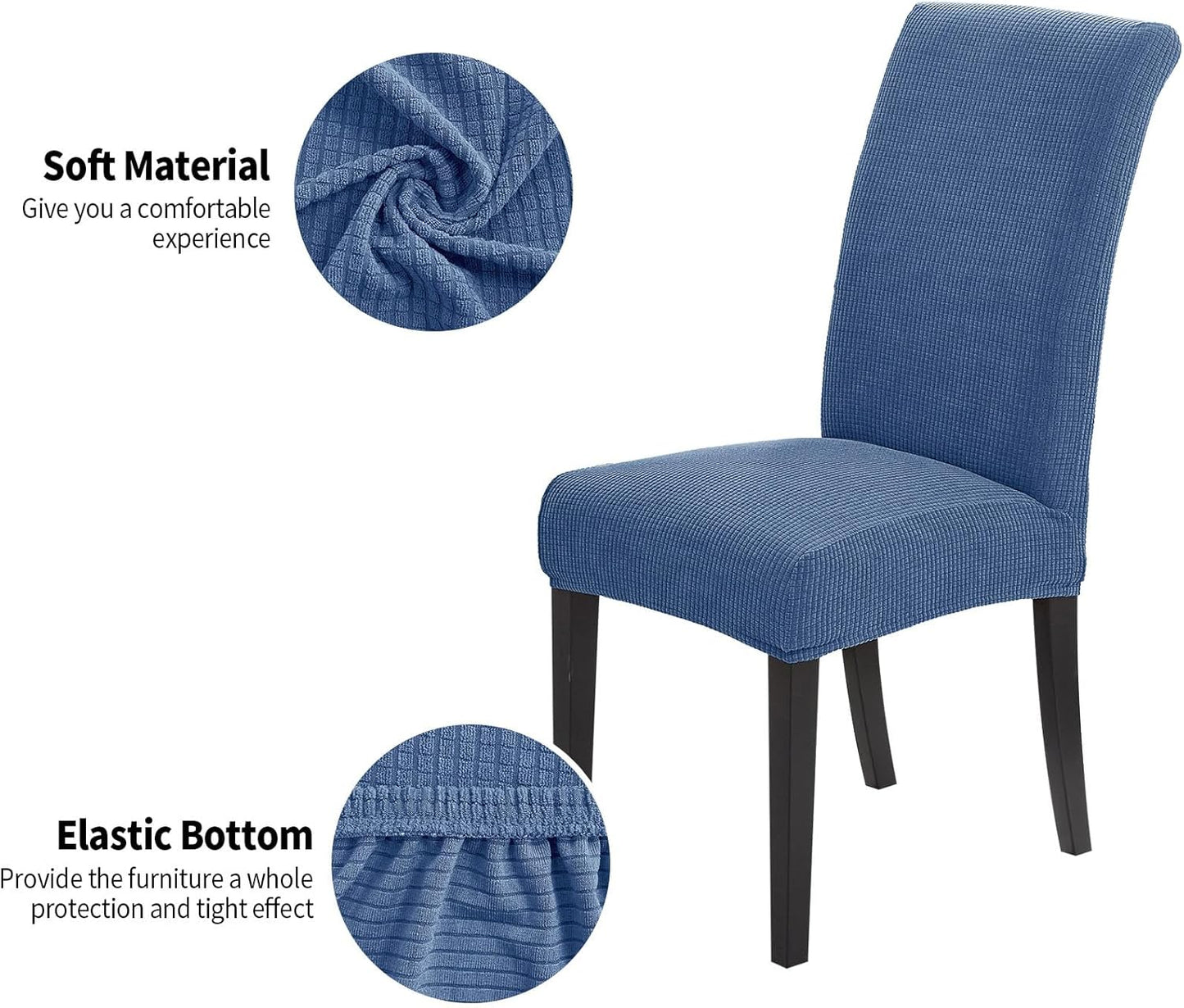 Joccun Chair Covers for Dining Room Set of 2,Dining Chair Slipcovers Stretch Dining Room Chair Covers Seat Protector,Washable Parsons Chair Cover for Home,Hotel(Riverside,2 Pack)