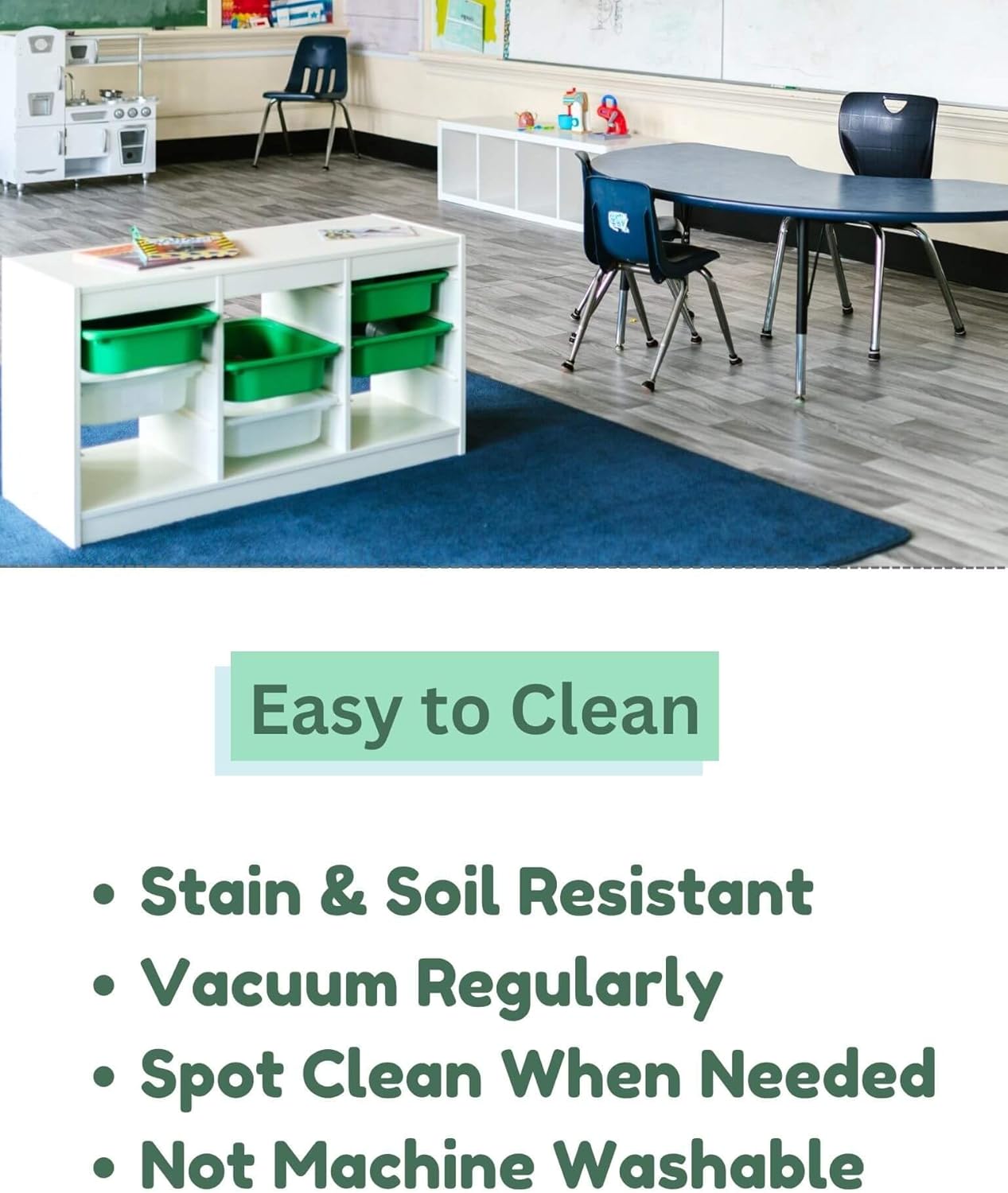 KOECKRITZ Soft and Colorful Kids Classroom Area Rugs (Passes Flammability Pill Test) Many Sizes and Bright Colors to Select from (7' x 7', Froggy)