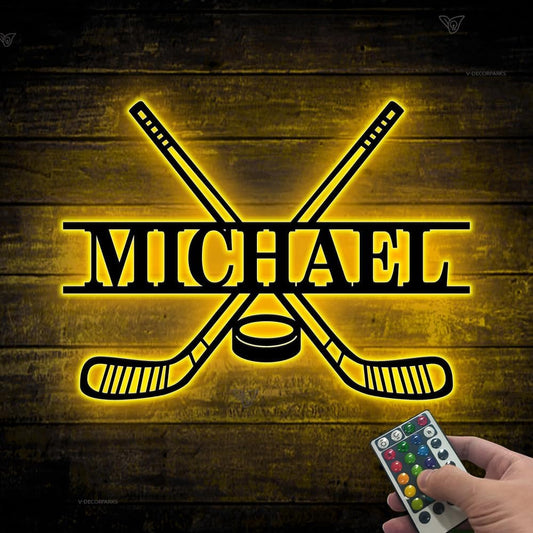 Custom Field Hockey LED Wall Sign – Personalized Name Sign Light Up, Sports Neon Signs For Wall Decor, Field Hockey Decor for Girls, Players, Fans, Teams