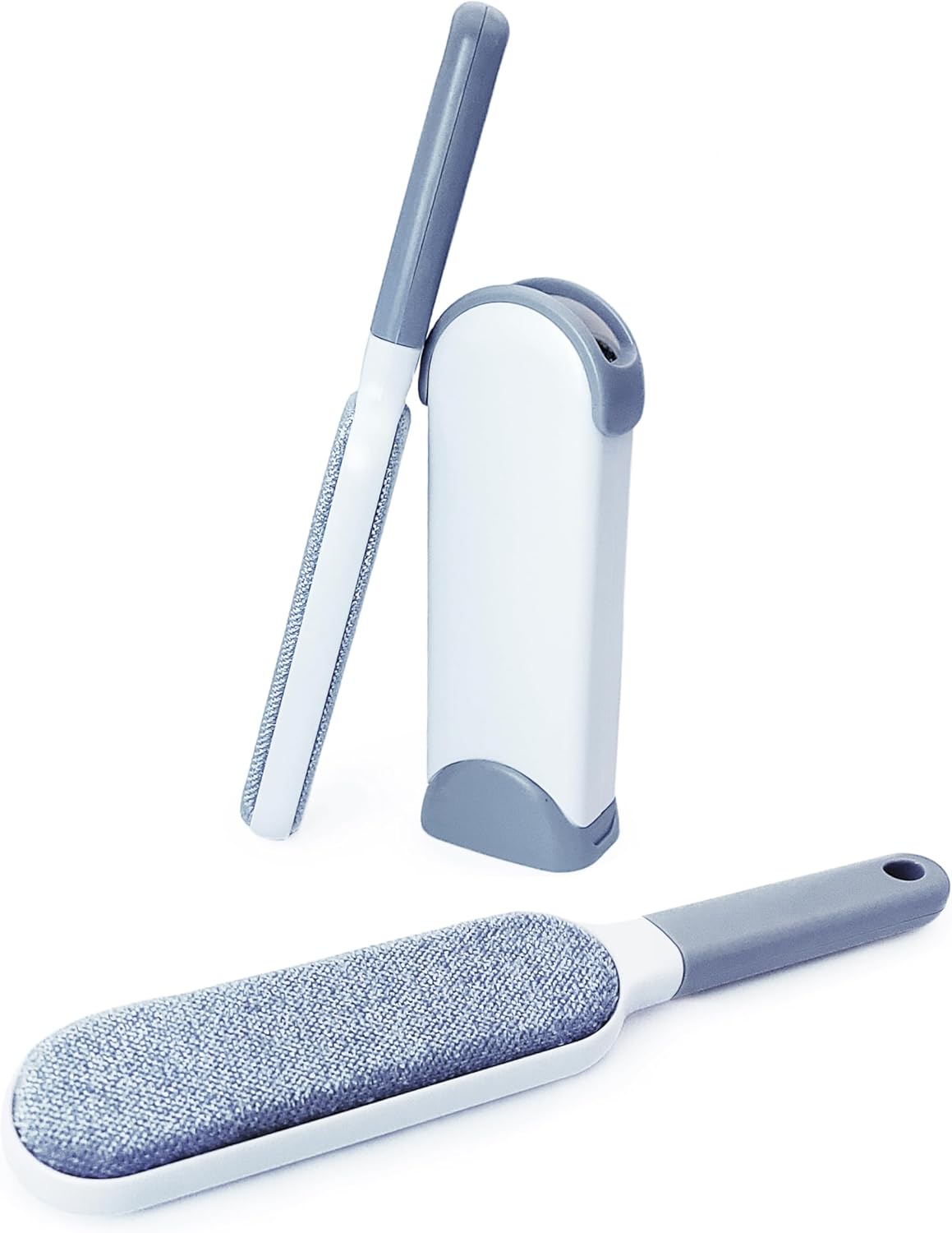 Self-Cleaning Pet Hair Remover for Laundry, Dog Hair Remover, Cat Hair Remover, Pet Lint Roller Brush, Reusable Cleaner Brush, Lint Brush for Clothes, Pet Lint Brush B (Gray)