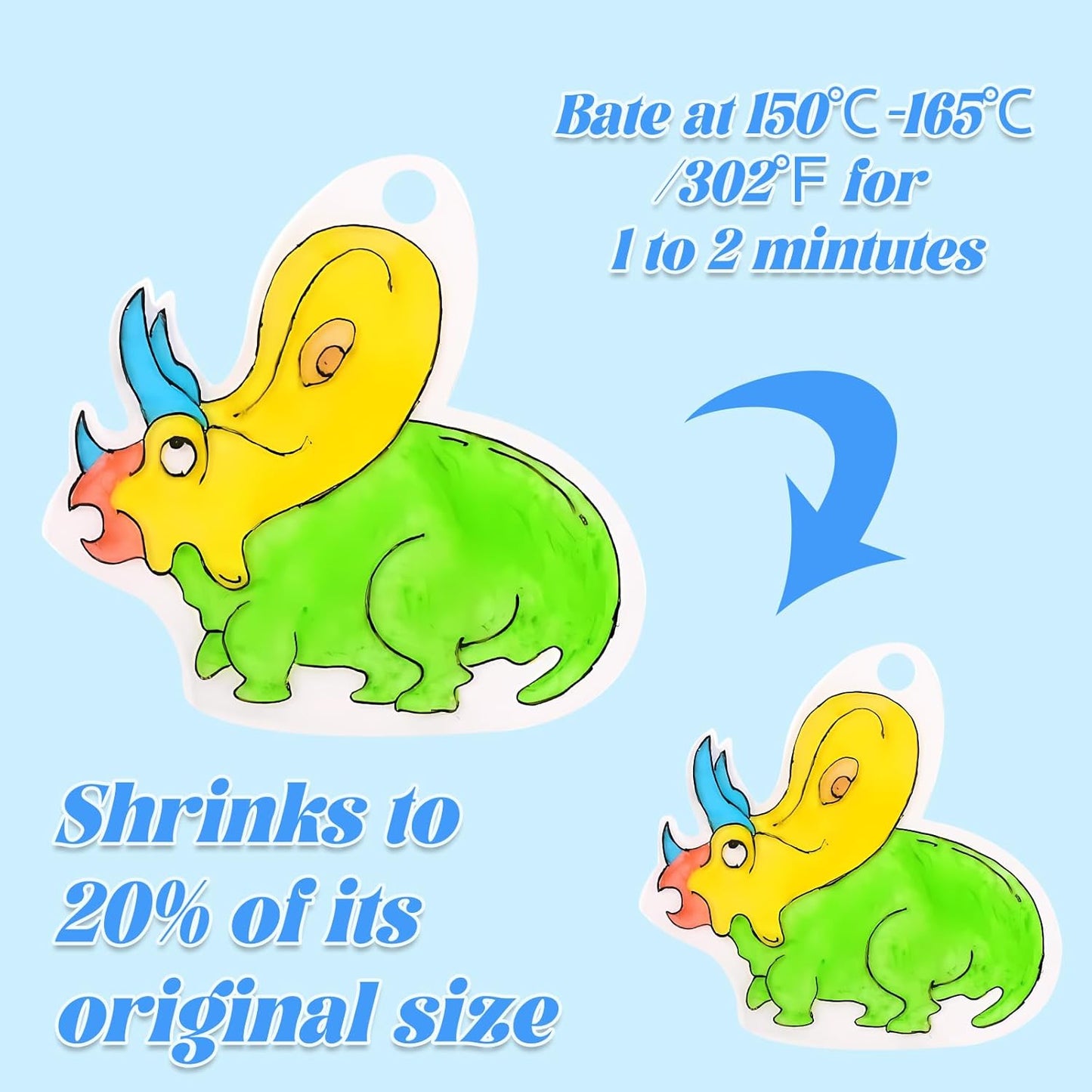 Natonhi 239Pcs Heat Shrink Plastic Sheets Keychain Kit, Including 40 Shrinky Art Paper,6 Traceable Picture, Hole Punch, Pencils, Keychains Accessories for Kids Shrinky Dinks Creative Craft Marking