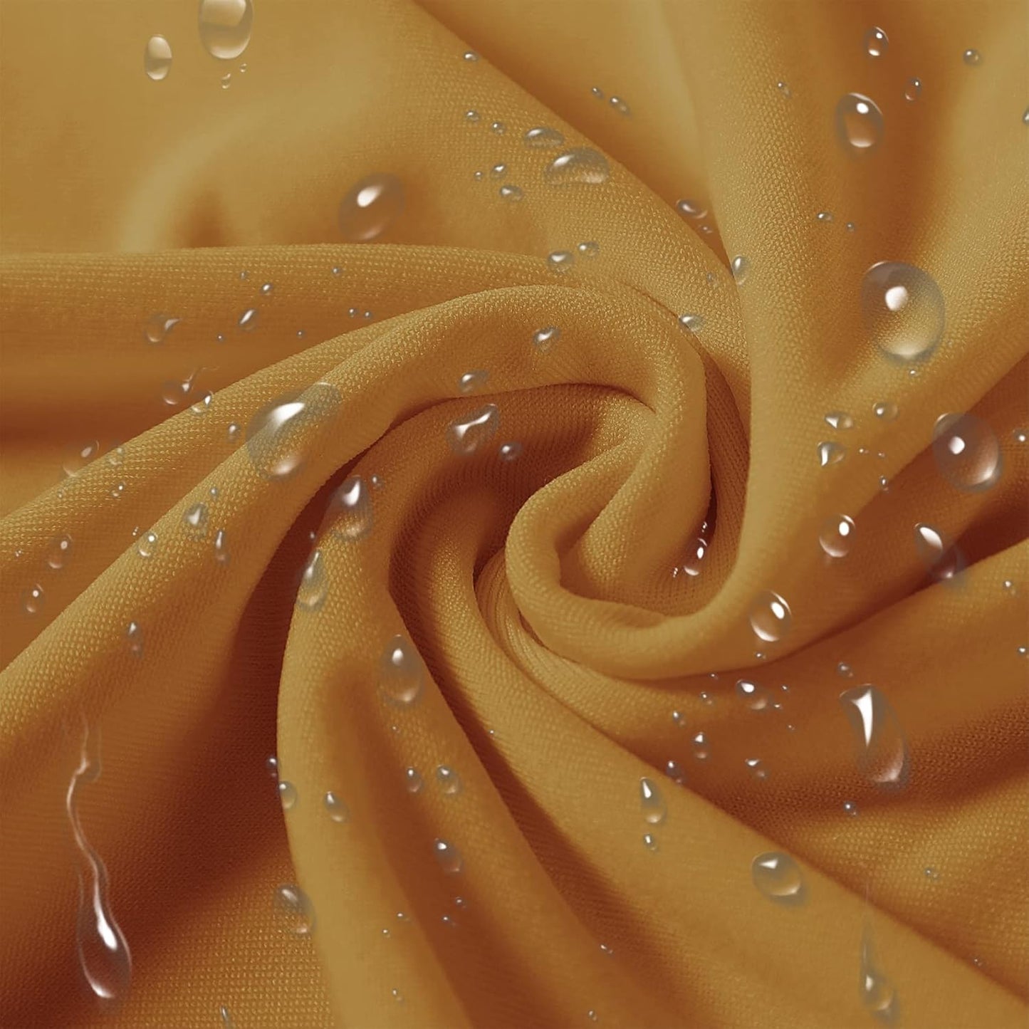 Waterproof Spandex Chair Cover 12PCS, Stretch Dining Chair Covers, Polyester Outdoor Chair Covers, Protector Stretch Chair Cover for Party Universal, Banquet, Wedding Event, Hotel(Gold)