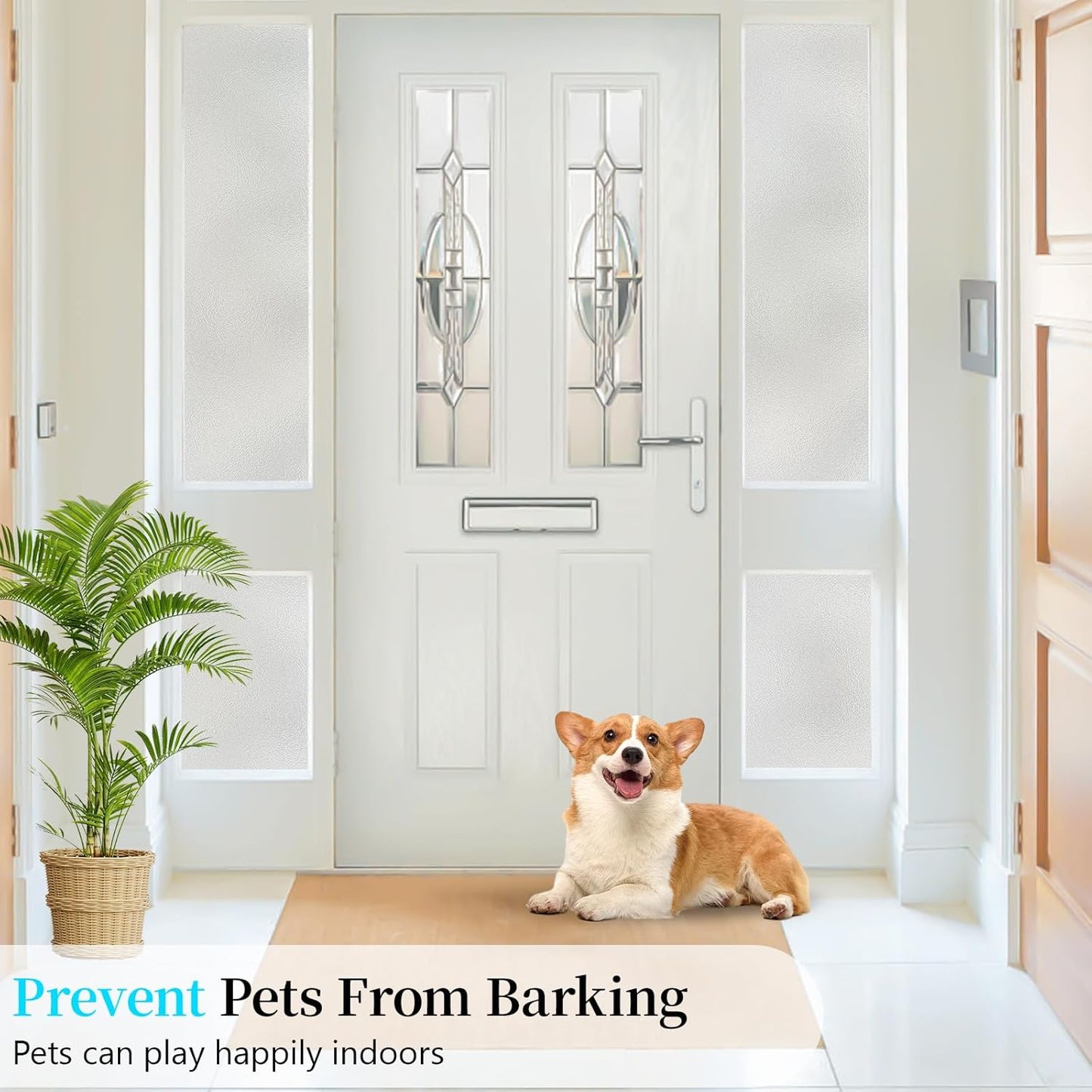 Niviy Frosted Glass Window Privacy Film 35.4 inch x 157 inch Window Frosting Film Static Cling UV Sun Blocking Bathroom Door Decorative Contact Paper for Windows