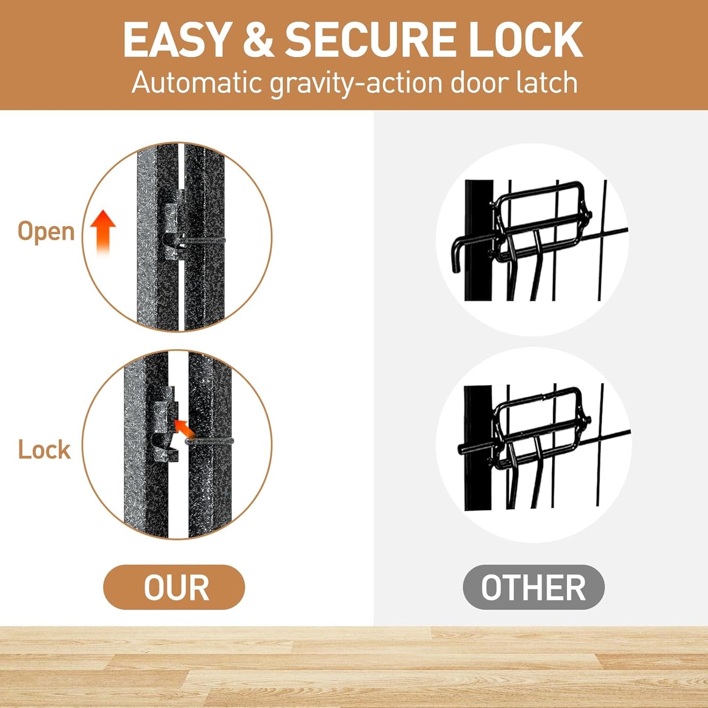 Metal Dog Playpen, 45" Inch Height 8 Panels, Large Dog Fence for Large/Medium/Small Dogs Indoor & Outdoor Bliss, Perfect Dog Pen for Camping, Yard and RV | Black-Silver