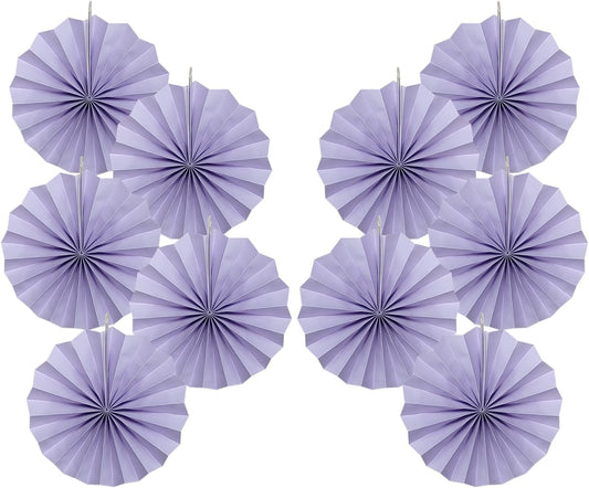 Purple Birthday Decorations,DIY Purple Paper Fans Hanging Decoration ,Party Decorations for Adults 8in,Little Mermaid Party Decor,Baby Shower Decorations 30 Color DIY Set (Light Purple)