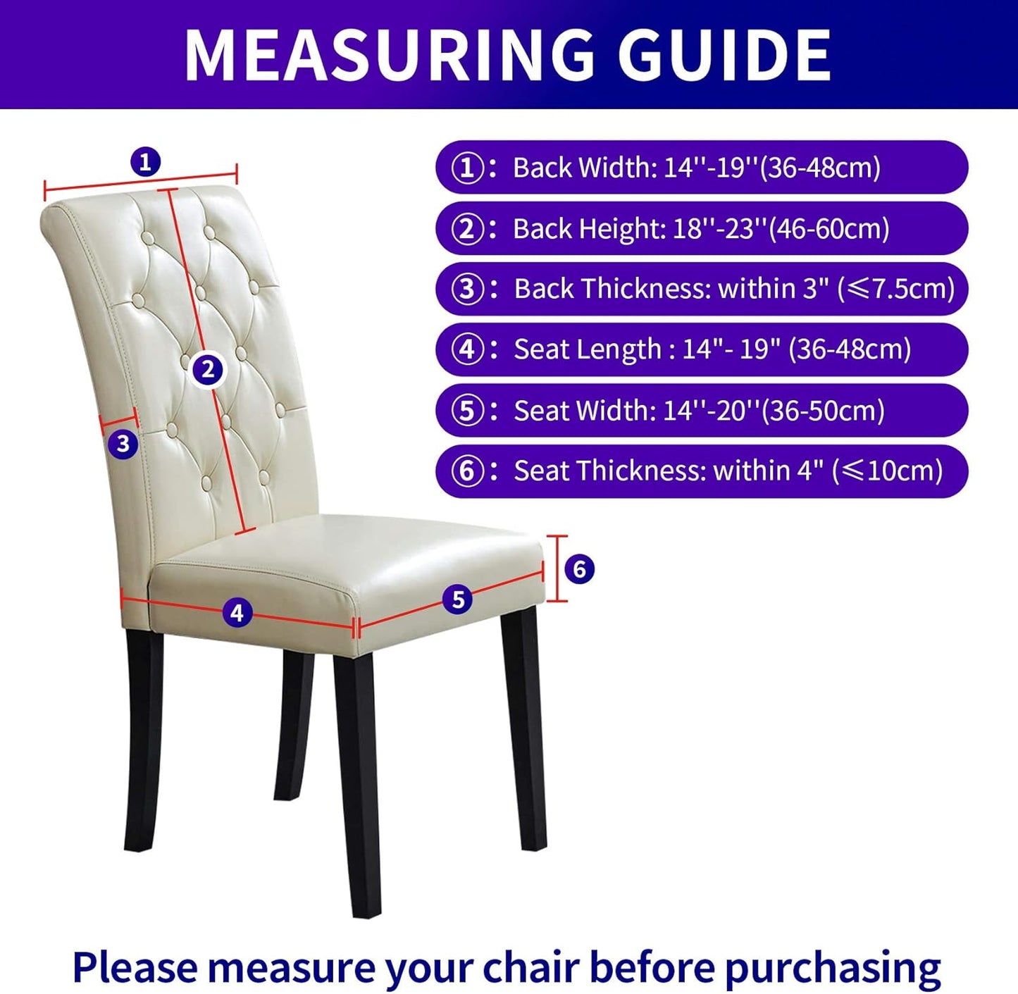 Howhic Stretch Chair Covers for Dining Room Set of 6, Removable Washable Dining Room Chair Covers, Dining Chair Slipcovers Seat Protector, Great for Home and Banquet Decoration (Turquoise, 6 Pack)