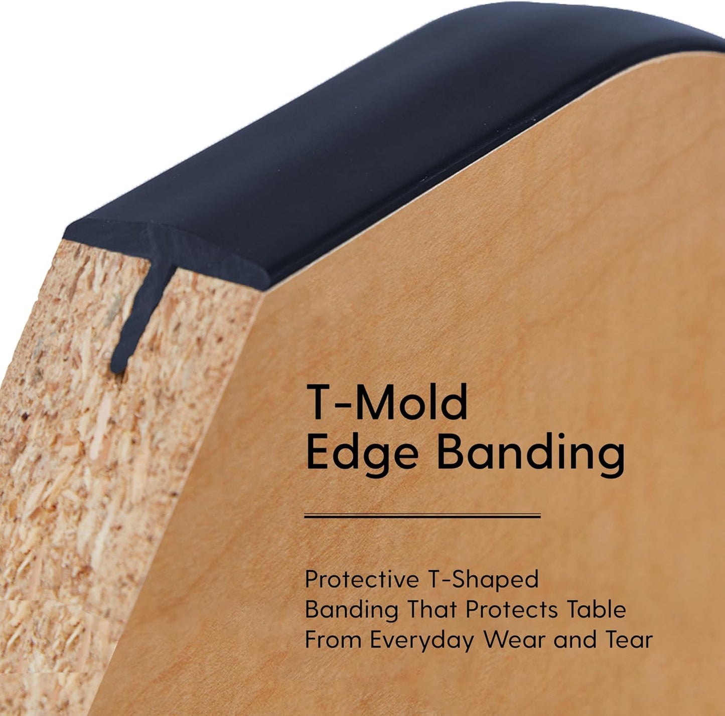 Factory Direct Partners FDP Rectangle Activity School and Classroom Kids Table (24 x 72 inch), Chunky Toddler Legs, Adjustable Table Height 15-24 inches - Maple Top and Navy Edge