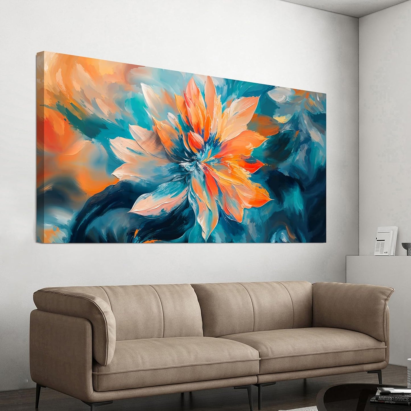 KUPTEU Canvas Wall Art Decor Wal Art Pictures for Living Room Colorful Flowers Wall Art Prints Decorations Canvas Art Wall Decor Artwork for Walls Bedroom Office Home Aesthetic Decor 20" X 40"