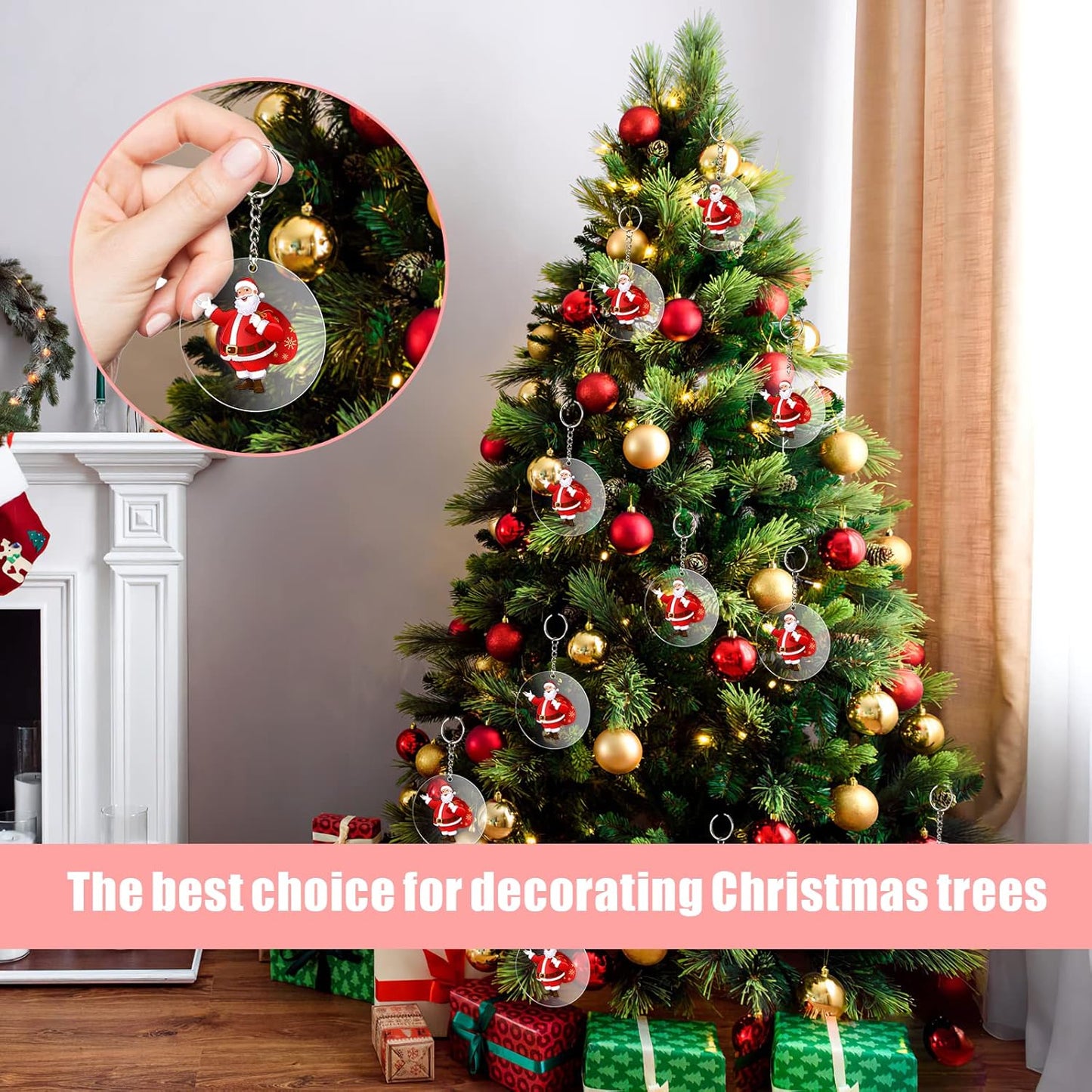 50 Pieces Clear Acrylic Circle with Hole 75x1.5 mm Transparent Acrylic Ornament Blanks 3" Blanks Round Sheets for Decorative Tags with Paintings