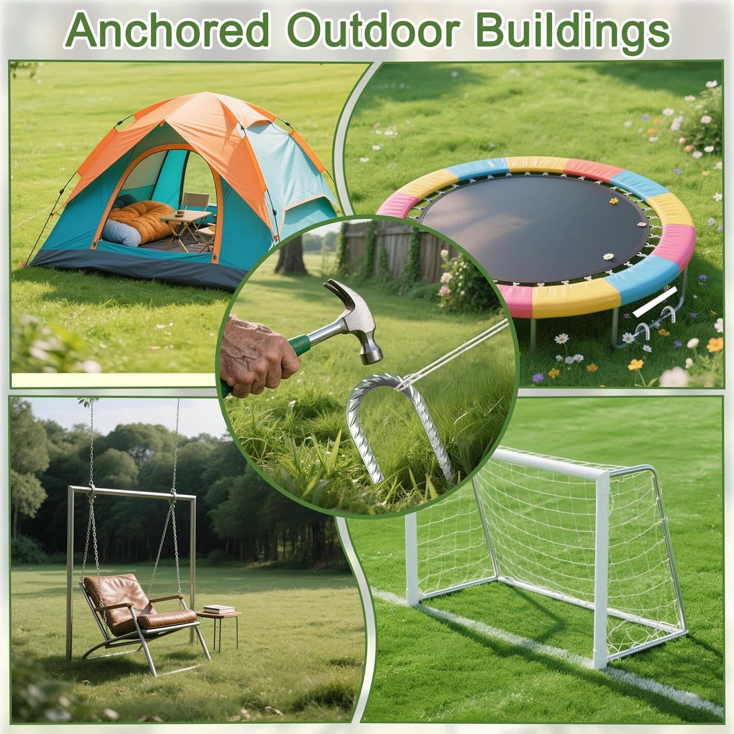 Rebar Stakes 12 Inch, 30 Pack Galvanized Metal Tent Stakes Heavy Duty Ground Stakes, J Hook Steel Fence Stakes for Ground, Outdoor Decoration, Wire Fencing, Gardening