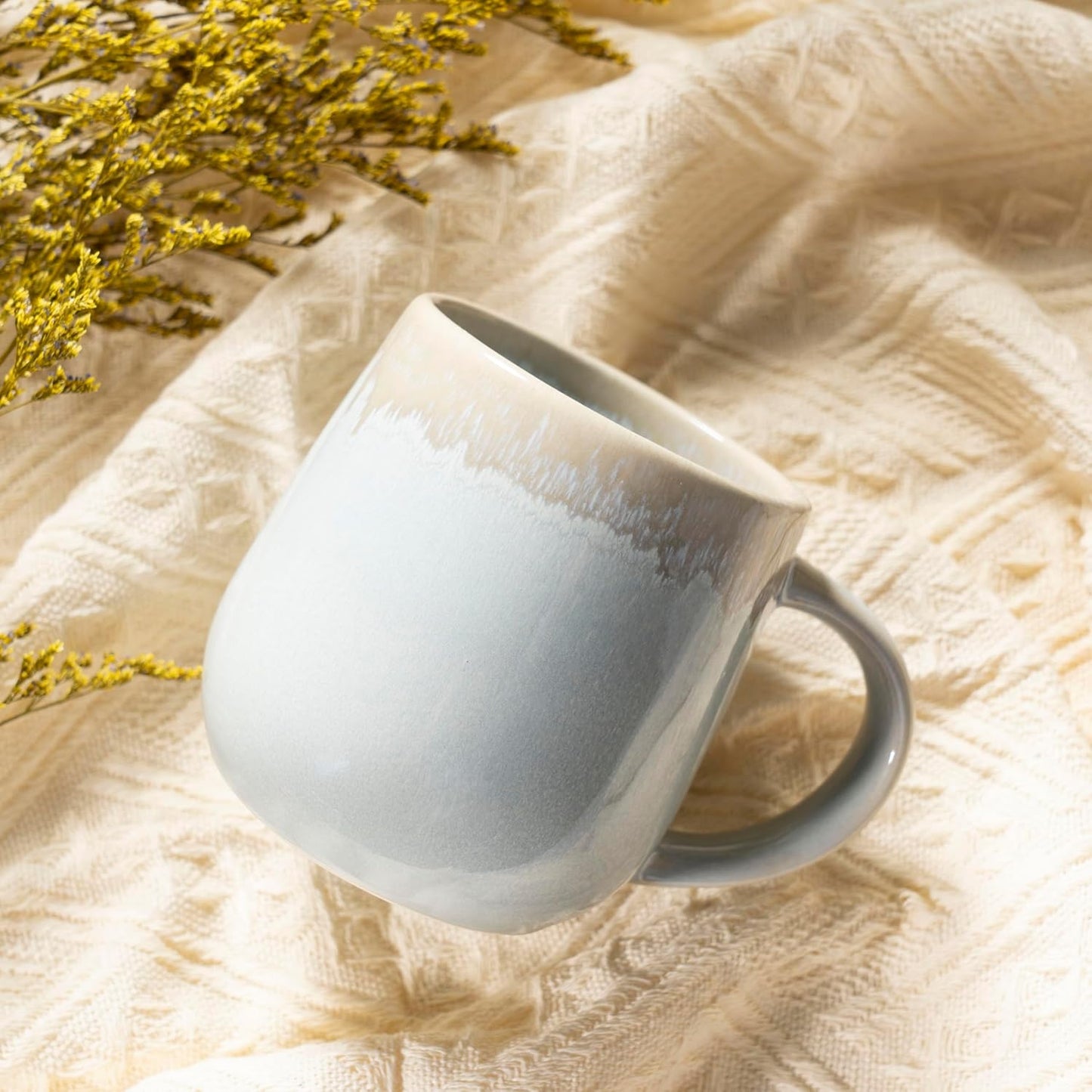 bestone Coffee Mugs Set of 4，15 oz Large Coffee Mugs, Ceramic Mugs with Handles,etc Coffee Mugs, Cups for Coffee Cereal Latte ，Microwave & Dishwasher safe，Vibrant Colors