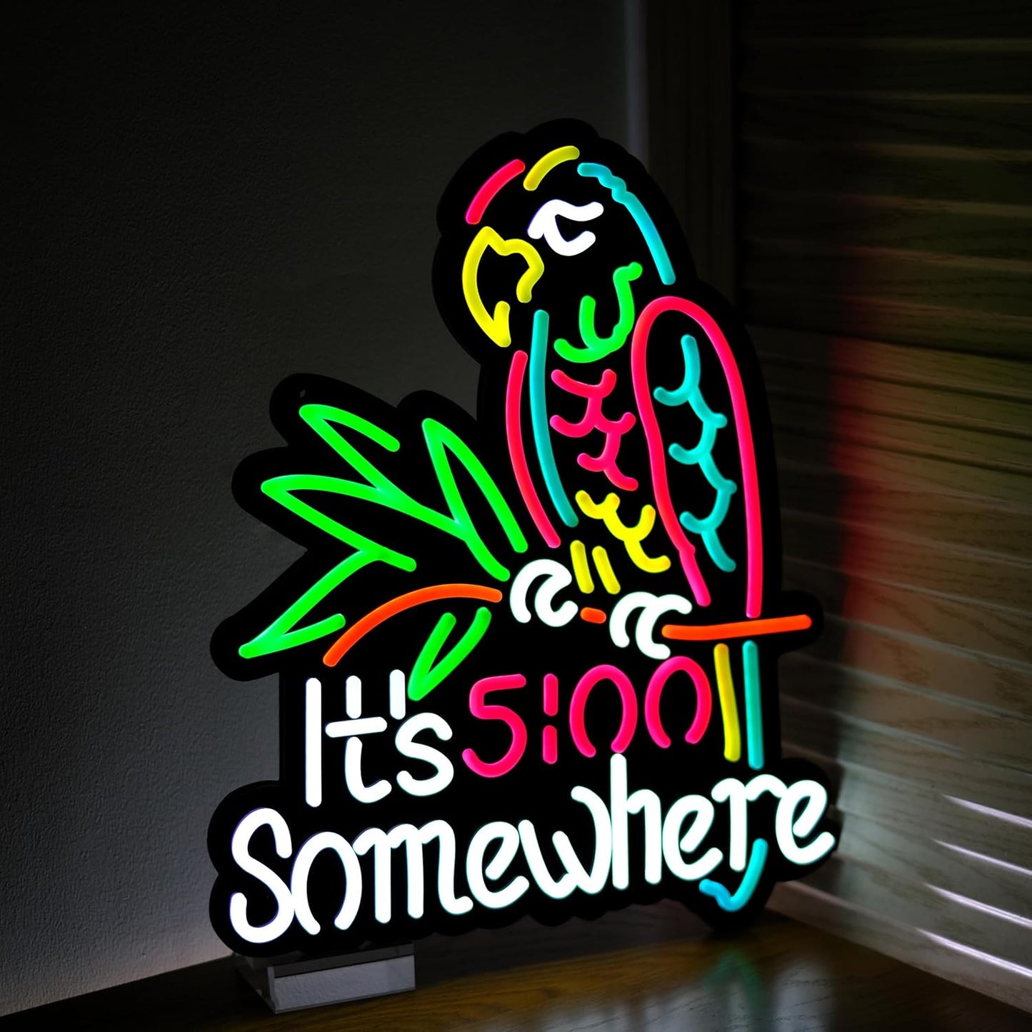 Ultrathin Its 5 00 O'clock Some Where Neon Sign Art Wall Lights for Bedroom Windows Glass Hotel Pub Cafe Wedding Birthday Party Gifts