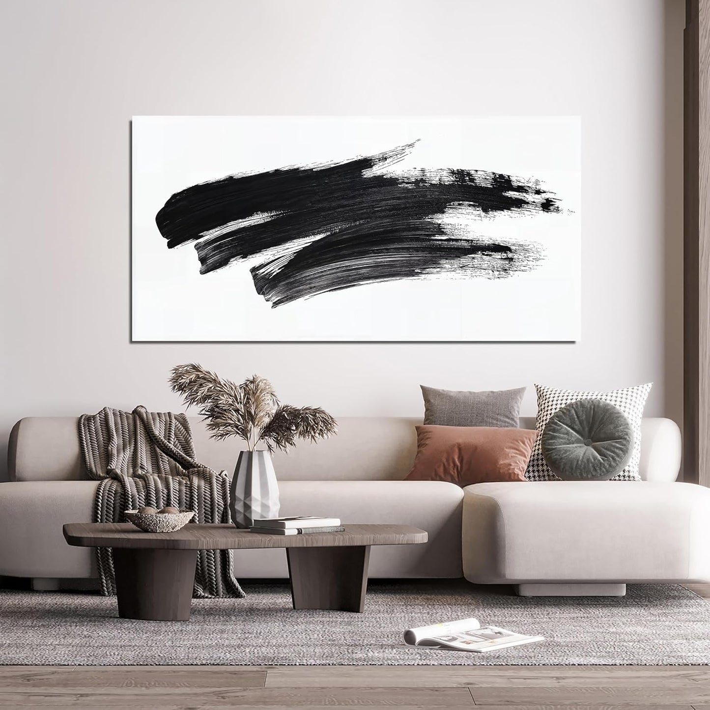 Canvas Wall Art Decor Large Black and White Wall Art Decorations Wall Pictures for Living Room Abstract Canvas Art Wall Decor Abstract Wall Art Prints Artwork for Walls Bedroom Home Wall Art Decor 24"X48"