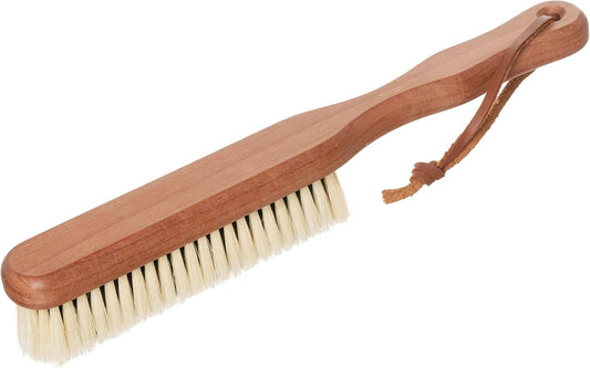REDECKER Natural Pig Bristle Cashmere Brush with Oiled Pearwood Handle, 10-3/8 inches, Two Layers of Cashmere Brush to Remove Pilling, Made in Germany - Kent Clothes Brush