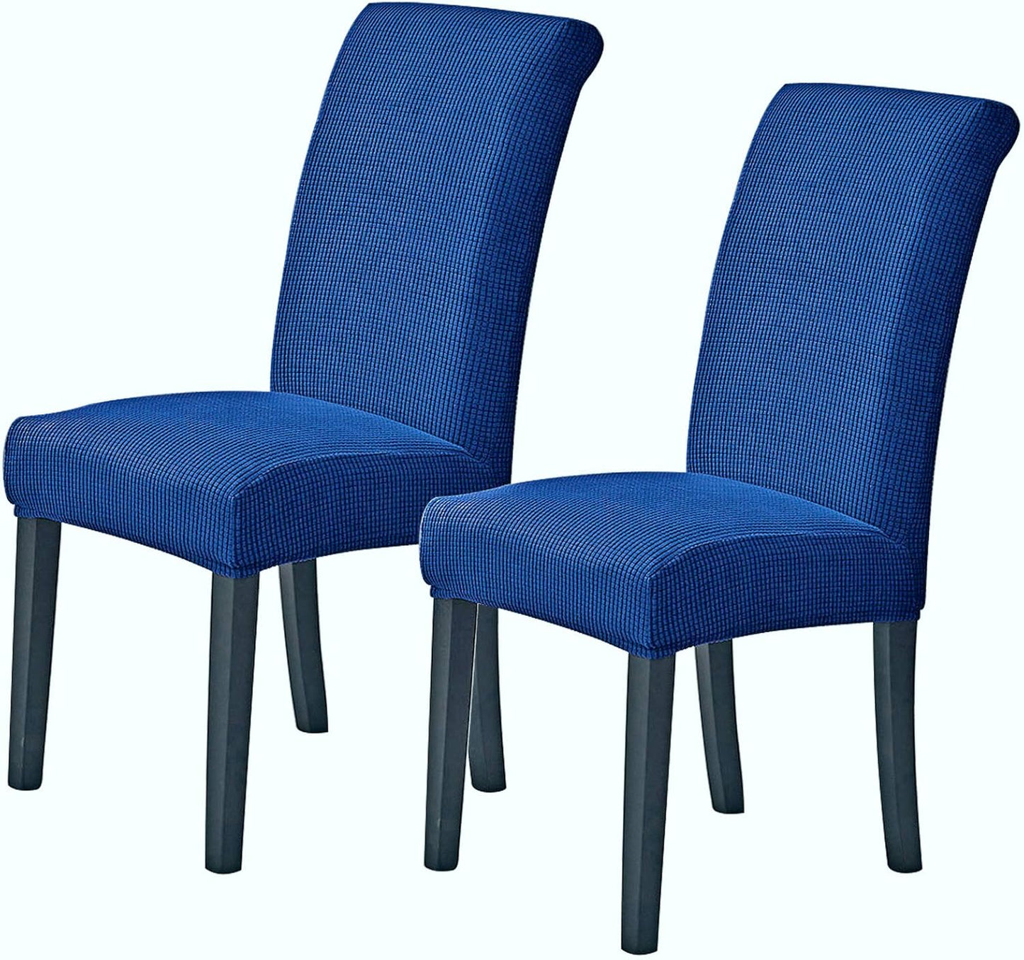 Howhic Stretch Chair Covers for Dining Room Set of 2, Removable Washable Dining Room Chair Covers, Dining Chair Slipcovers Seat Protector, Great for Home Decor and Banquet (Classic Blue, 2 Pack)