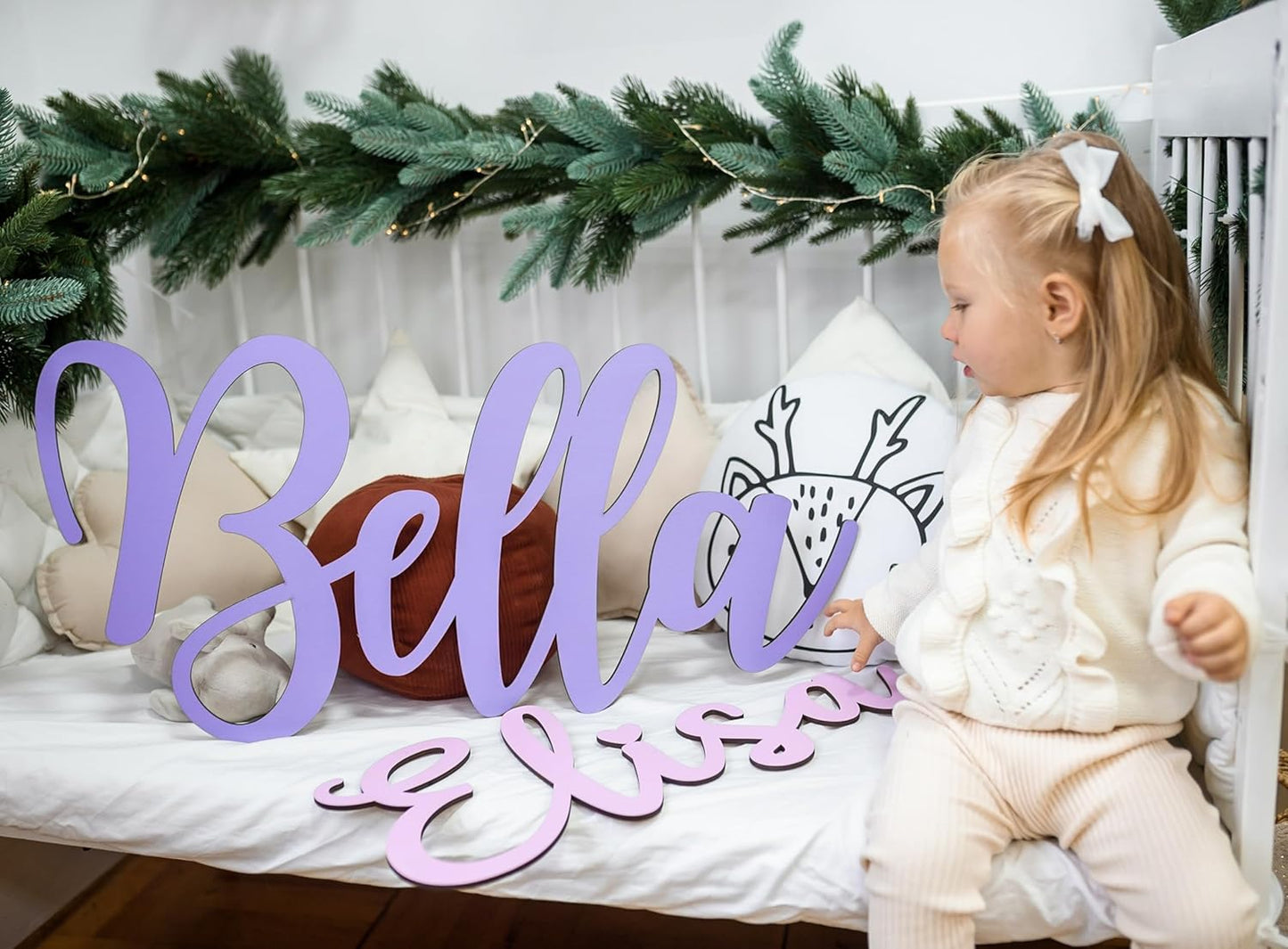 Wooden Name Signs for Nursery Custom Baby Name Sign for Wall Name Signs Personalized Custom Name Sign for Nursery Name Wall Decor Personalized Name Signs for Kids Room (Single Name Sign)