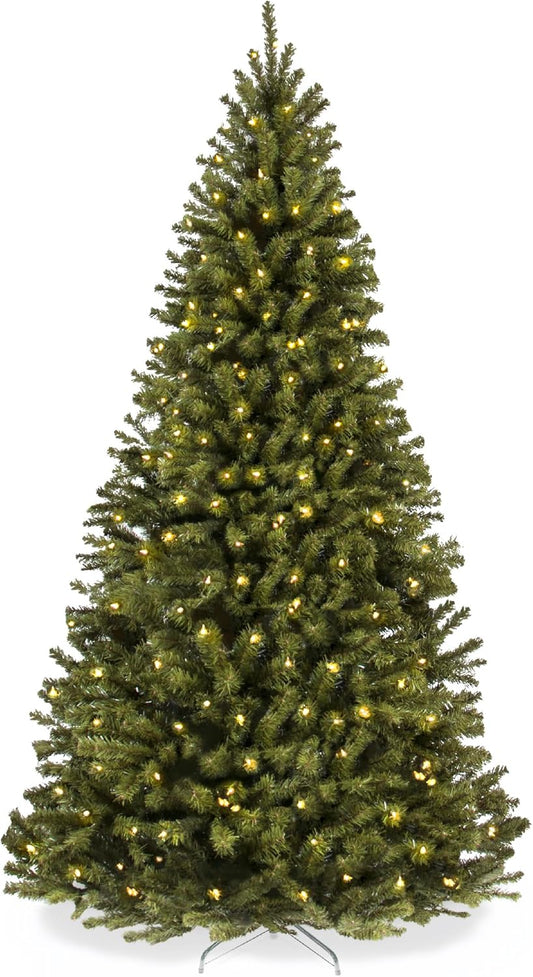 Best Choice Products 7.5ft Pre-Lit Spruce Artificial Holiday Christmas Tree for Home, Office, Party Decoration w/ 550 Incandescent Lights, 1346 Branch Tips, Easy Assembly, Metal Hinges & Foldable Base