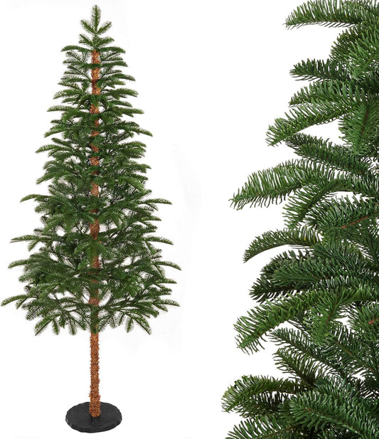 Decoway 6 FT Artificial Christmas Tree, Unlit Xmas Tree with 641 Green PE Tips for Indoor Outdoor Decorations Holiday Decor