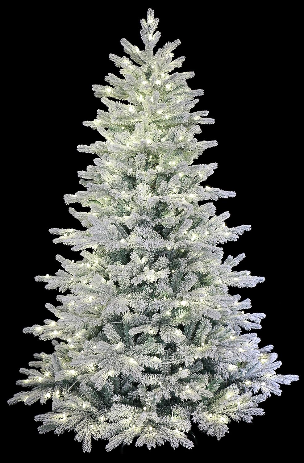 6 Foot Pre-lit Snow Angel Blue Spruce Flocked Artificial Christmas Tree (6ft Pre-lit)