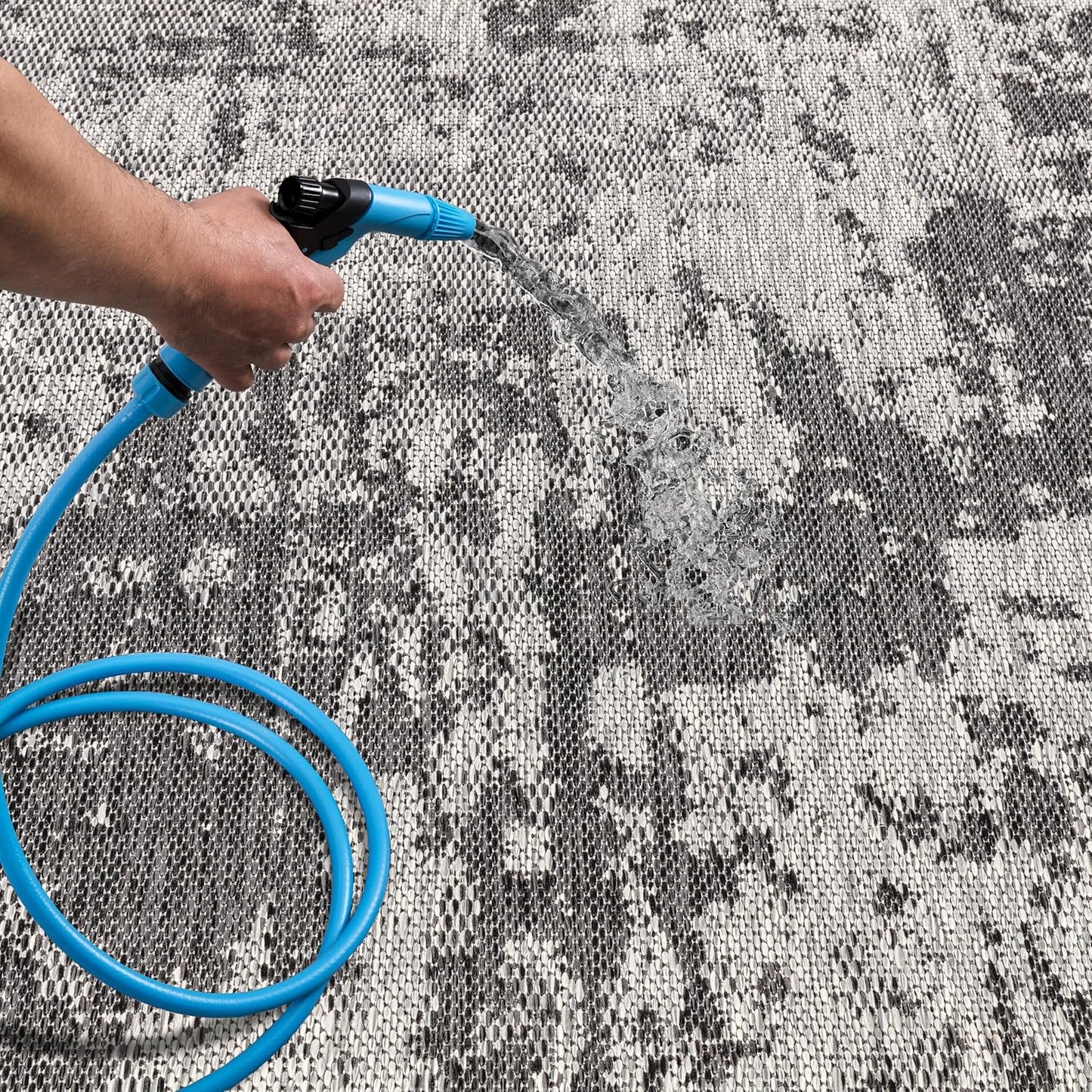 Keen Home Design Terrace Outdoor Area Rug - 9x12 Washable Indoor/Outdoor Rug for Patio, Kitchen, Balcony, Beach, Garden, Deck and Porch, Size: 8'10"x12'